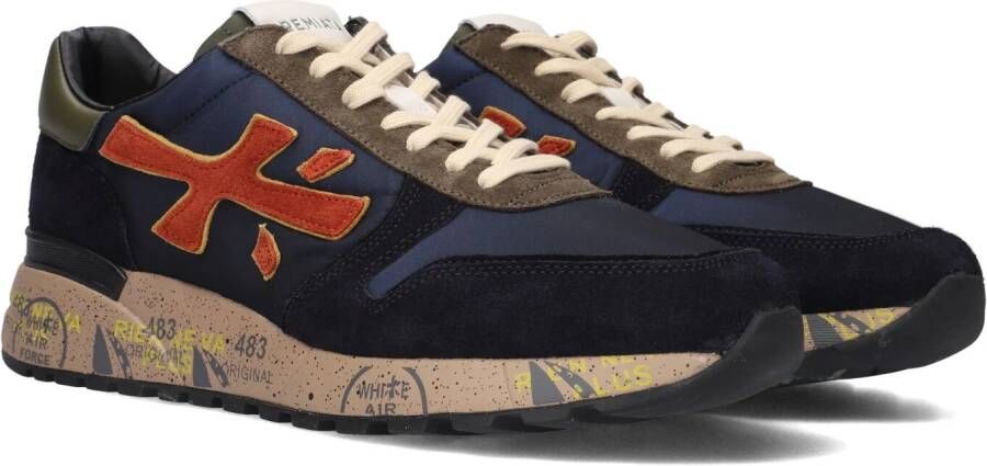 Premiata Blauwe Lage Sneakers Mick