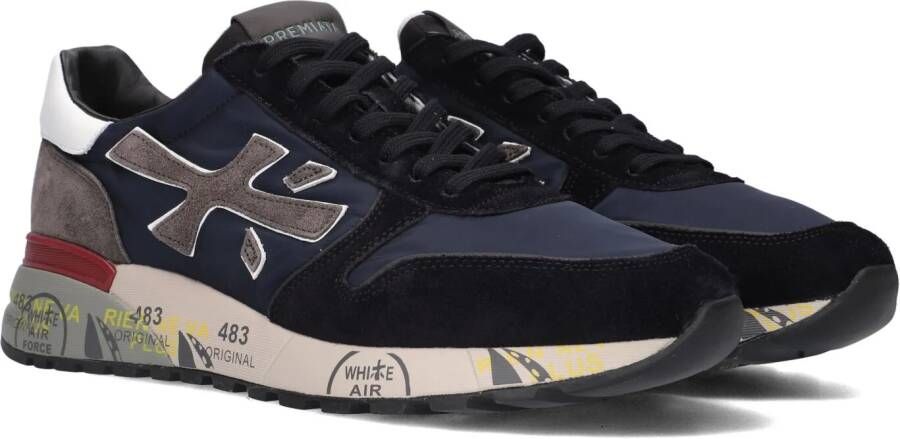 Premiata Blauwe Sneakers met Leren Voering en Rubberen Zool Blauw Heren