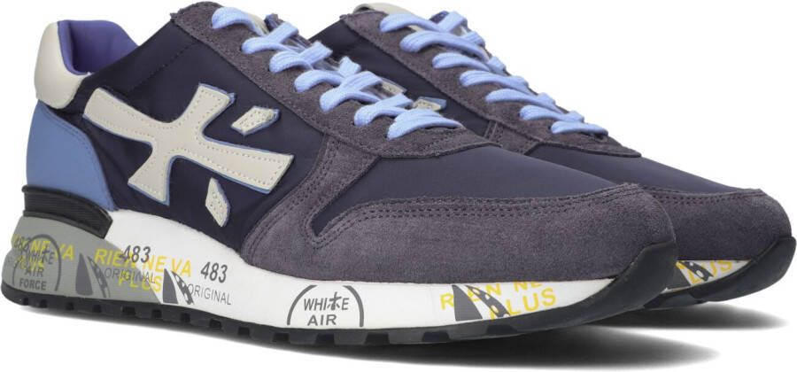 Premiata Blauwe Lage Sneakers Mick