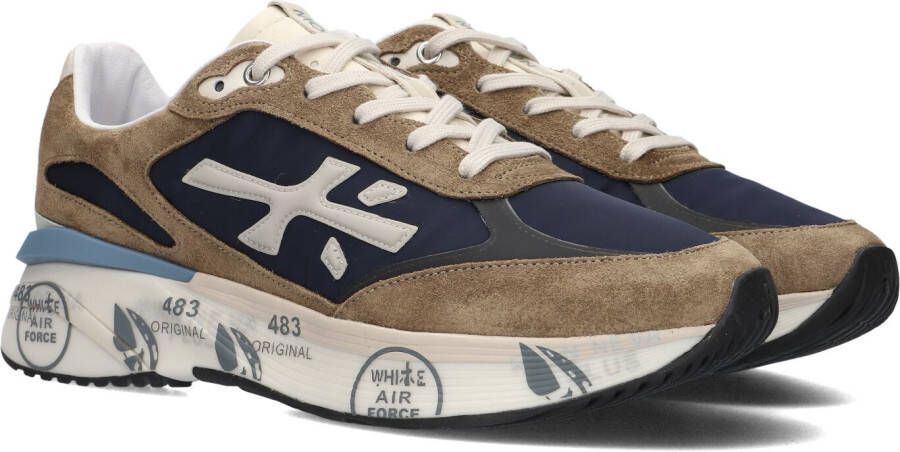 Premiata Blauwe Lage Sneakers Moerun