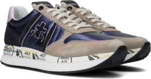 Premiata Blauwe Lage Sneakers Tris
