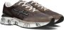 Premiata Logo Print Net en Leren Sneakers Gray Heren - Thumbnail 1