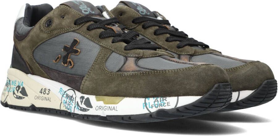 Premiata Groene Sneakers met Leren Voering en Rubberen Zool Groen Heren