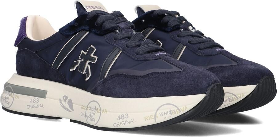PREMIATA Lage Sneakers Dames Cassie Suède Blauw