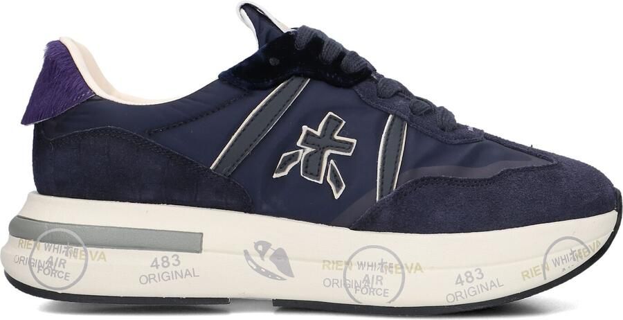PREMIATA Lage Sneakers Dames Cassie Suède Blauw