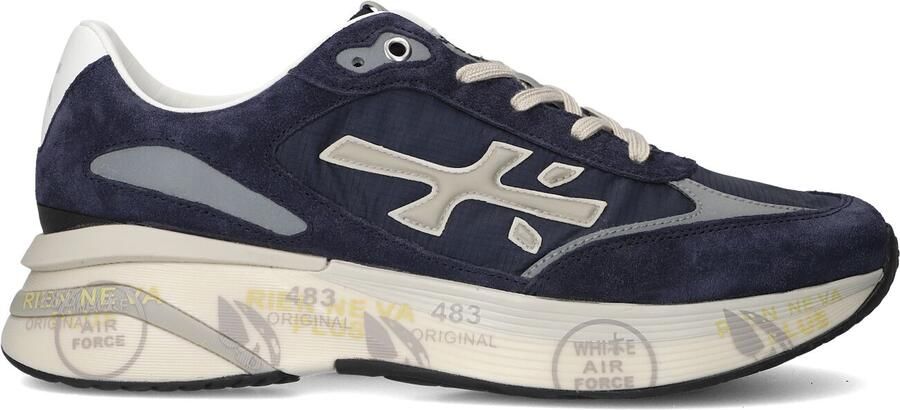 PREMIATA Lage Sneakers Heren Moerun Textiel Blauw - Foto 4