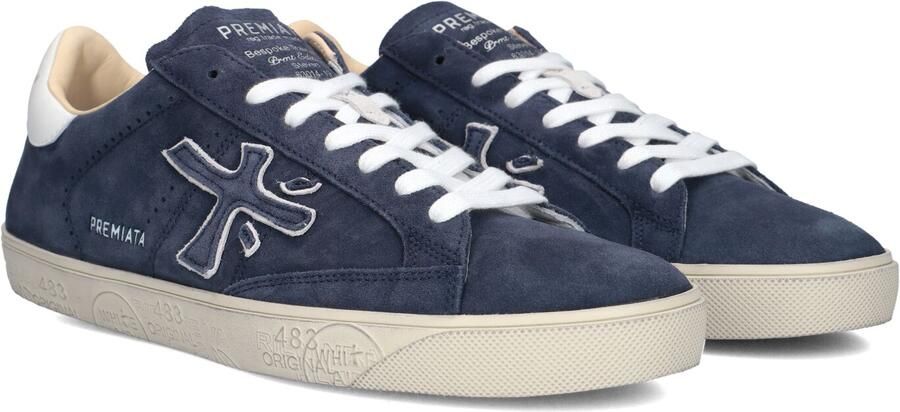 PREMIATA Lage Sneakers Heren Steven Suède Blauw