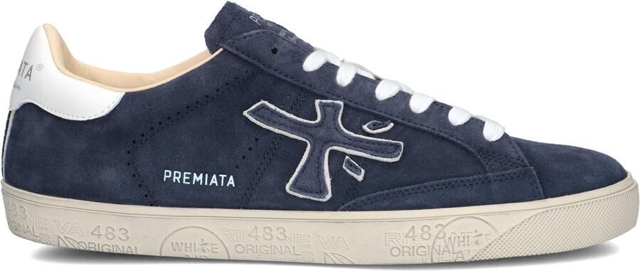 PREMIATA Lage Sneakers Heren Steven Suède Blauw - Foto 4