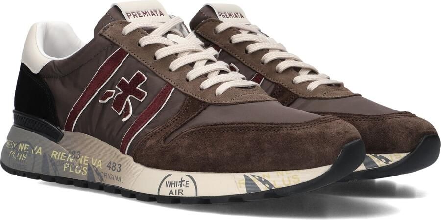 PREMIATA Lage Sneakers Heren Lander Textiel Bruin