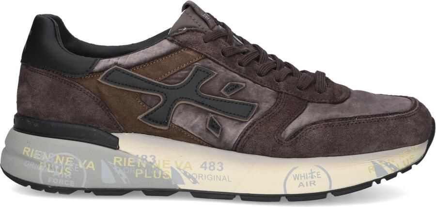 PREMIATA Lage Sneakers Heren Mick Leer Bruin