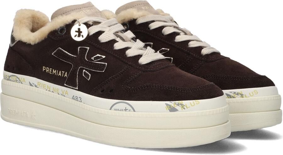 PREMIATA Lage Sneakers Dames Micol Suède Bruin