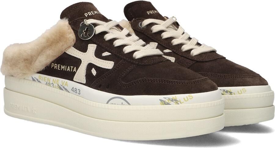 PREMIATA Lage Sneakers Dames Micol Suède Bruin