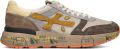 PREMIATA Lage Sneakers Heren Mick Leer Geel - Multicolor