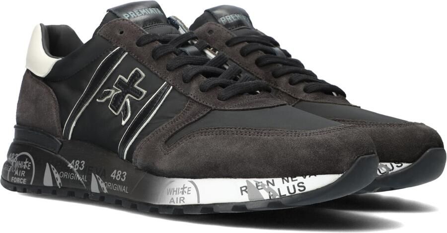 Premiata Zwarte Sneakers met Leren Voering en Rubberen Zool Zwart Heren