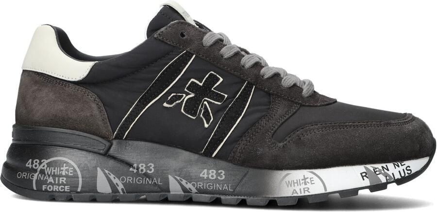 Premiata Zwarte Sneakers met Leren Voering en Rubberen Zool Zwart Heren