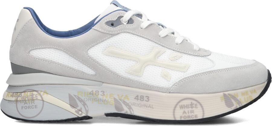 PREMIATA Lage Sneakers Heren Moerun Suède Wit - Foto 3