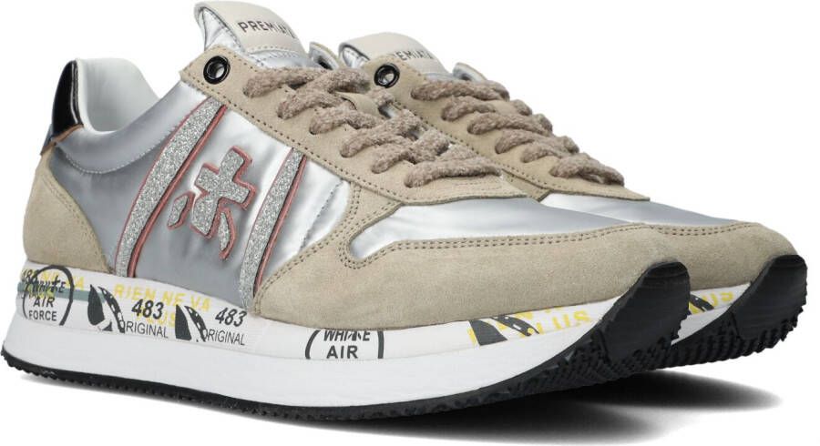 Premiata Zilveren Lage Sneakers Tris