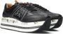 Premiata Chunky Leren Sneaker met Klassieke Prints Black Dames - Thumbnail 1