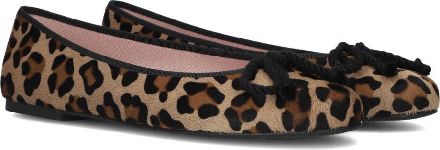 Bruine leren ballerina's met zilverkleurige studs | Ballerina's | Sacha |  Sacha