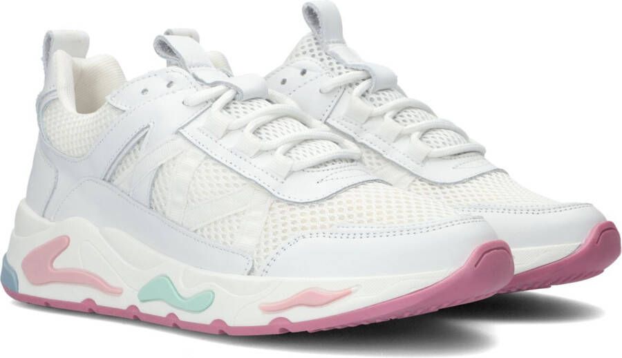 Poelman Lage sneakers P7069 met kleurrijke details White Dames
