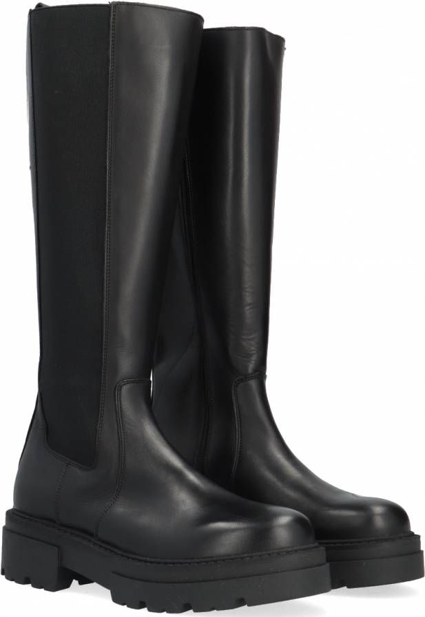 PS Poelman Loki High Dames Leren Chelsea Laarzen met Elastiek Zwart - Foto 2