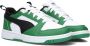 Puma Rebound V6 Lo sneakers wit zwart groen Jongens Meisjes Leer Meerkleurig 26 - Thumbnail 1