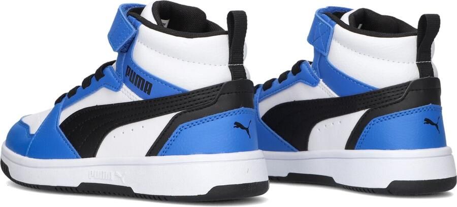 Puma Rebound v6 Mid V6 Mid sneakers wit zwart blauw Jongens Meisjes Imitatieleer 35 - Foto 7