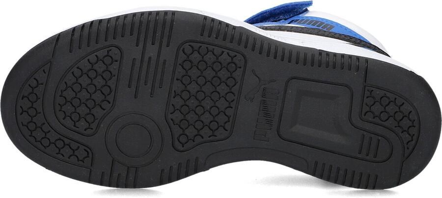 Puma Rebound v6 Mid V6 Mid sneakers wit zwart blauw Jongens Meisjes Imitatieleer 35 - Foto 4