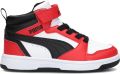 Puma Rebound v6 Mid V6 Mid sneakers wit zwart rood Jongens Meisjes Imitatieleer 29 - Wit