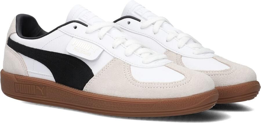 Puma Palermo Lth White Vapor Gray Gum Wit Leer Lage sneakers Unisex
