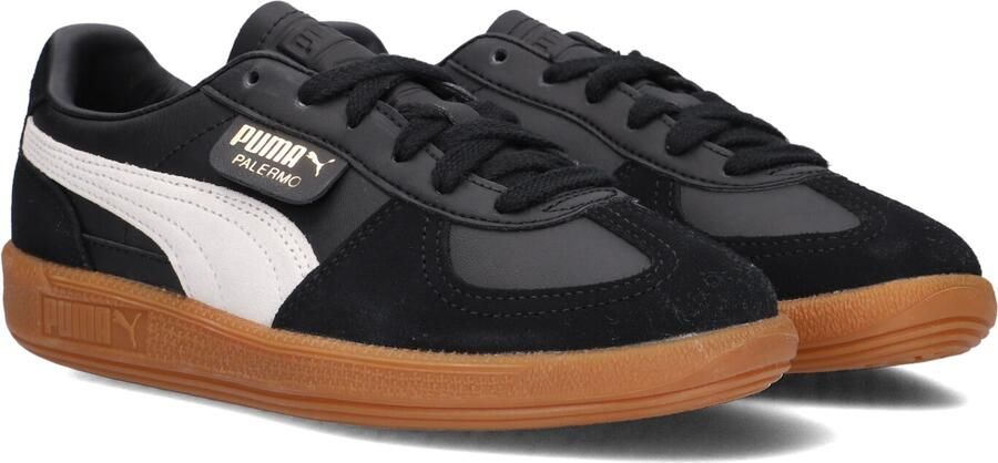 PUMA Palermo Jr Sneakers Kids Leren Sneaker Zwart