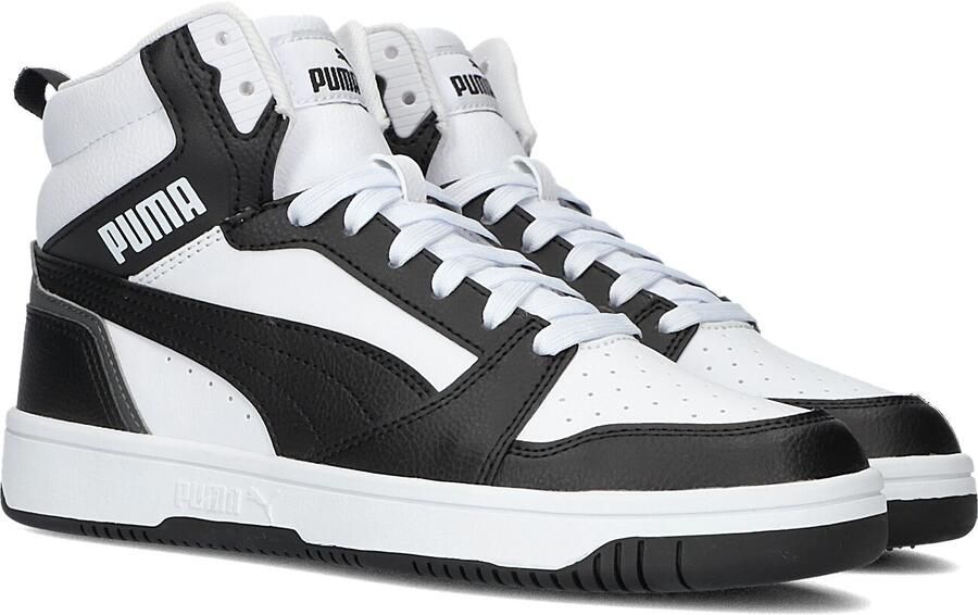 Puma Rebound V6 Mid Jr White Black shadow Gray (gs) Fashion sneakers Schoenen weiß 37.5 beschikbare maaten:37.5 38.5 39