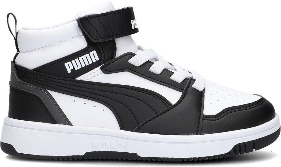 Puma Rebound V6 Mid sneakers wit zwart Imitatieleer Meerkleurig 32 5