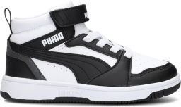 Puma Rebound V6 Mid sneakers wit zwart Imitatieleer Meerkleurig 32 5