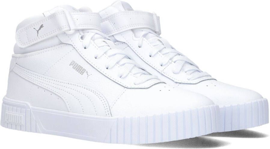 PUMA Carina 2.0 Mid hoge dames sneakers Wit Uitneembare zool