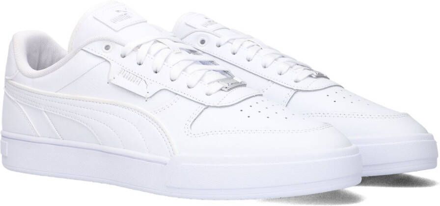 Puma Witte leren sneakers met gepolsterde enkelondersteuning White Heren