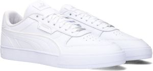 Puma Witte Leren Sneakers met Gewatteerde Enkelondersteuning Wit Heren