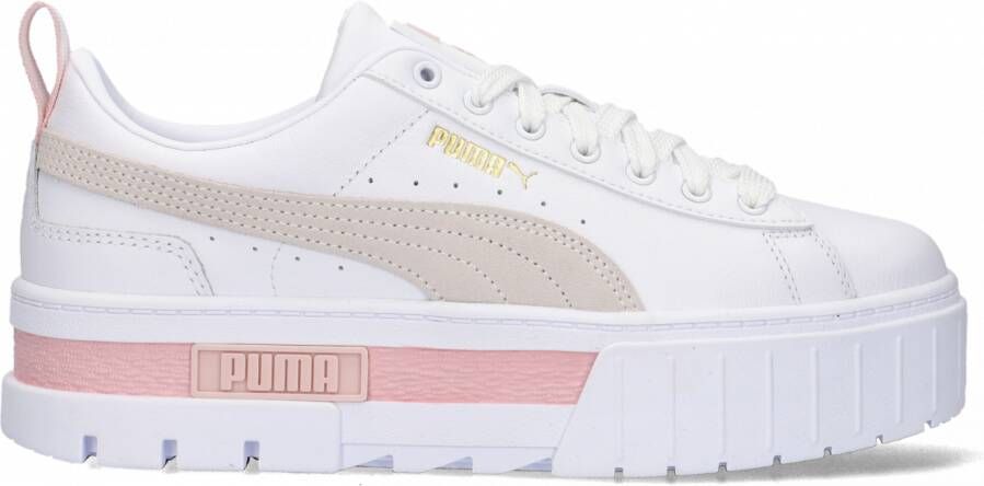 Puma Witte Lage Sneakers Mayze Lth Wn