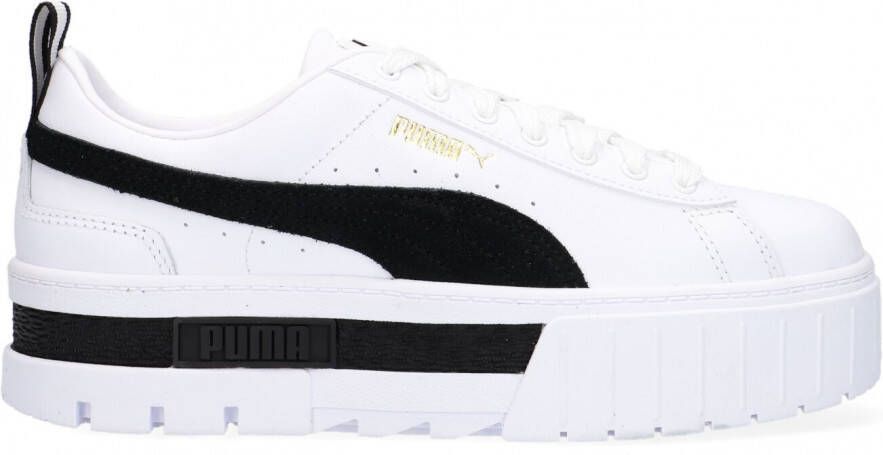 Puma Witte Lage Sneakers Mayze Lth Wn