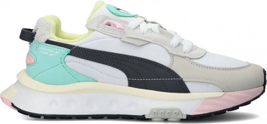 PUMA Wild Rider Layers Lage sneakers Leren Sneaker Dames Wit