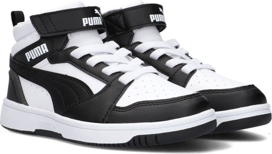 Puma Rebound V6 Mid sneakers wit zwart Imitatieleer Meerkleurig 32 5
