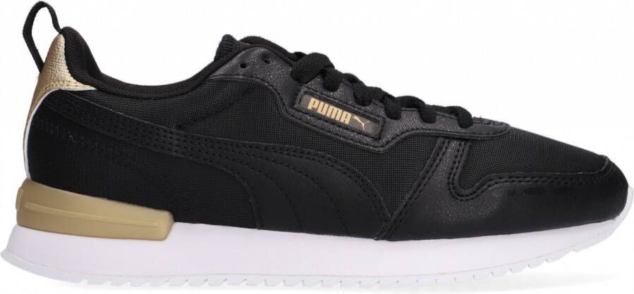 PUMA R78 Metallic Pop Dames Sneakers Black- Black- Team Gold