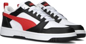 Puma Rode Gewatteerde Sneaker met Verwijderbaar Voetbed Wit