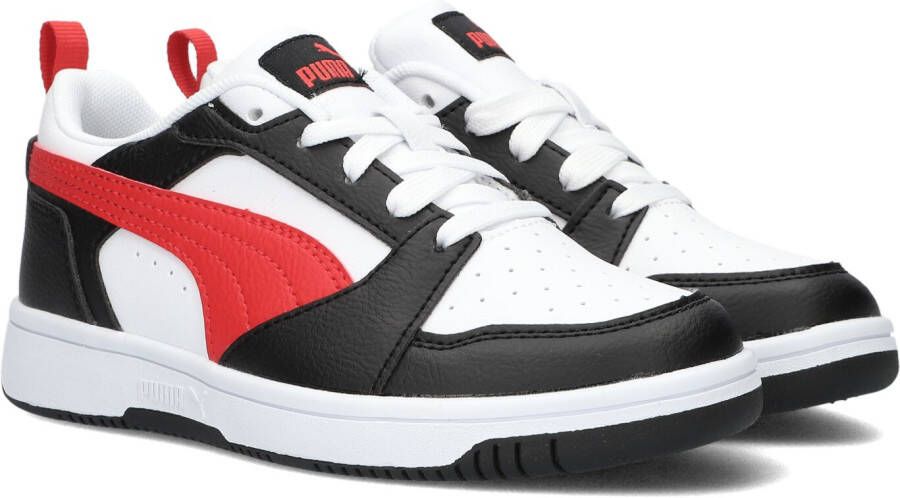 Puma Rebound V6 Lo sneakers wit rood zwart Imitatieleer 34