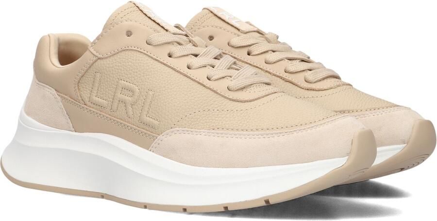 LAUREN RALPH LAUREN Lage Sneakers Dames Franky Leer Beige