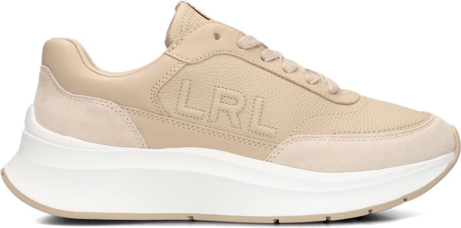 LAUREN RALPH LAUREN Lage Sneakers Dames Franky Leer Beige - Foto 4