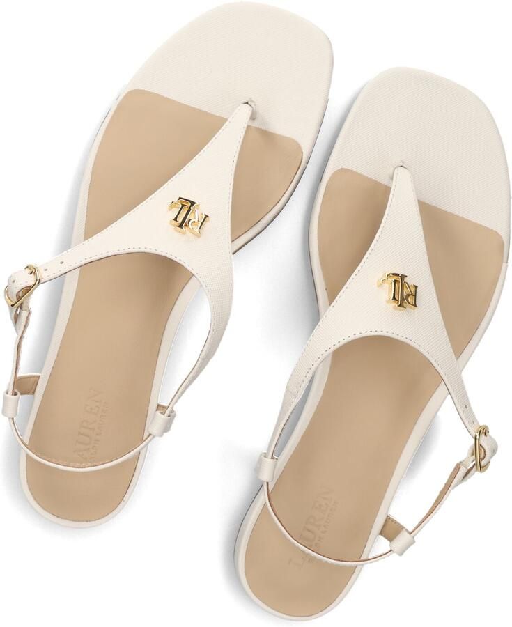 LAUREN RALPH LAUREN Dames Everley 2 Flat Sandal Maat: 38 Materiaal: Textiel Kleur: Wit - Foto 2