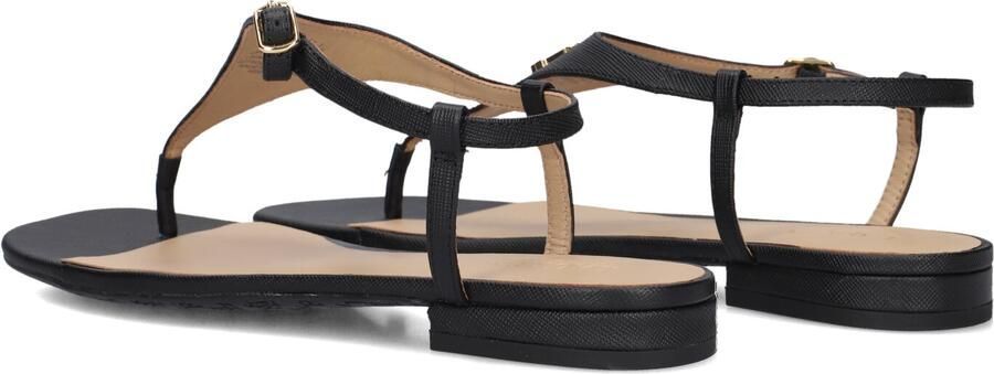 LAUREN RALPH LAUREN Dames Everley 2 Flat Sandal Maat: 36 Materiaal: Leer Kleur: Zwart - Foto 4
