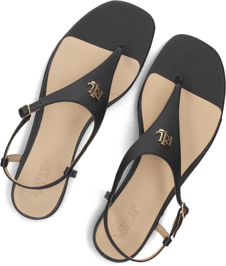 LAUREN RALPH LAUREN Dames Everley 2 Flat Sandal Maat: 36 Materiaal: Leer Kleur: Zwart - Foto 2