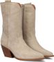 Bruin Tinten 75012 Cowboylaarzen Western Laarzen Dames Beige - Thumbnail 1